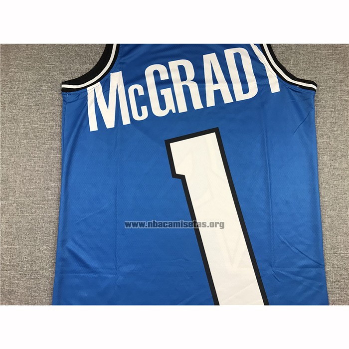 Camiseta Orlando Magic Tracy Mcgrady NO 1 Mitchell & Ness Big Face Azul
